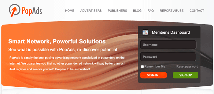 Popads - Popular Ad Publishing Service